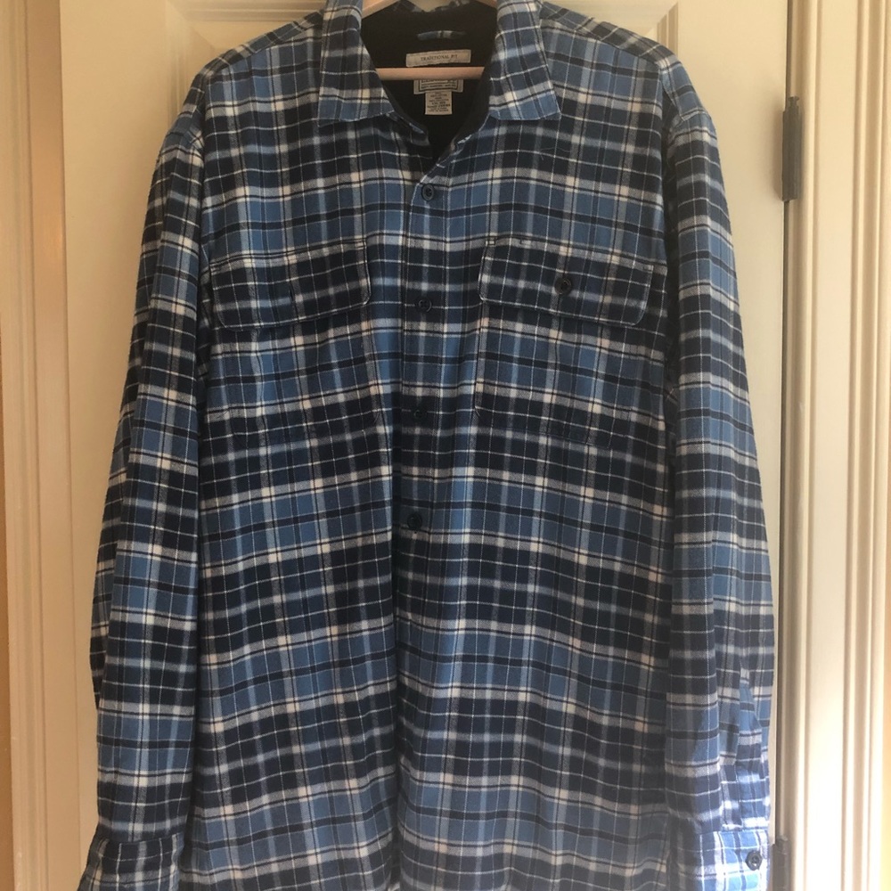 NWOT LL Bean fleece lined plaid shirt
